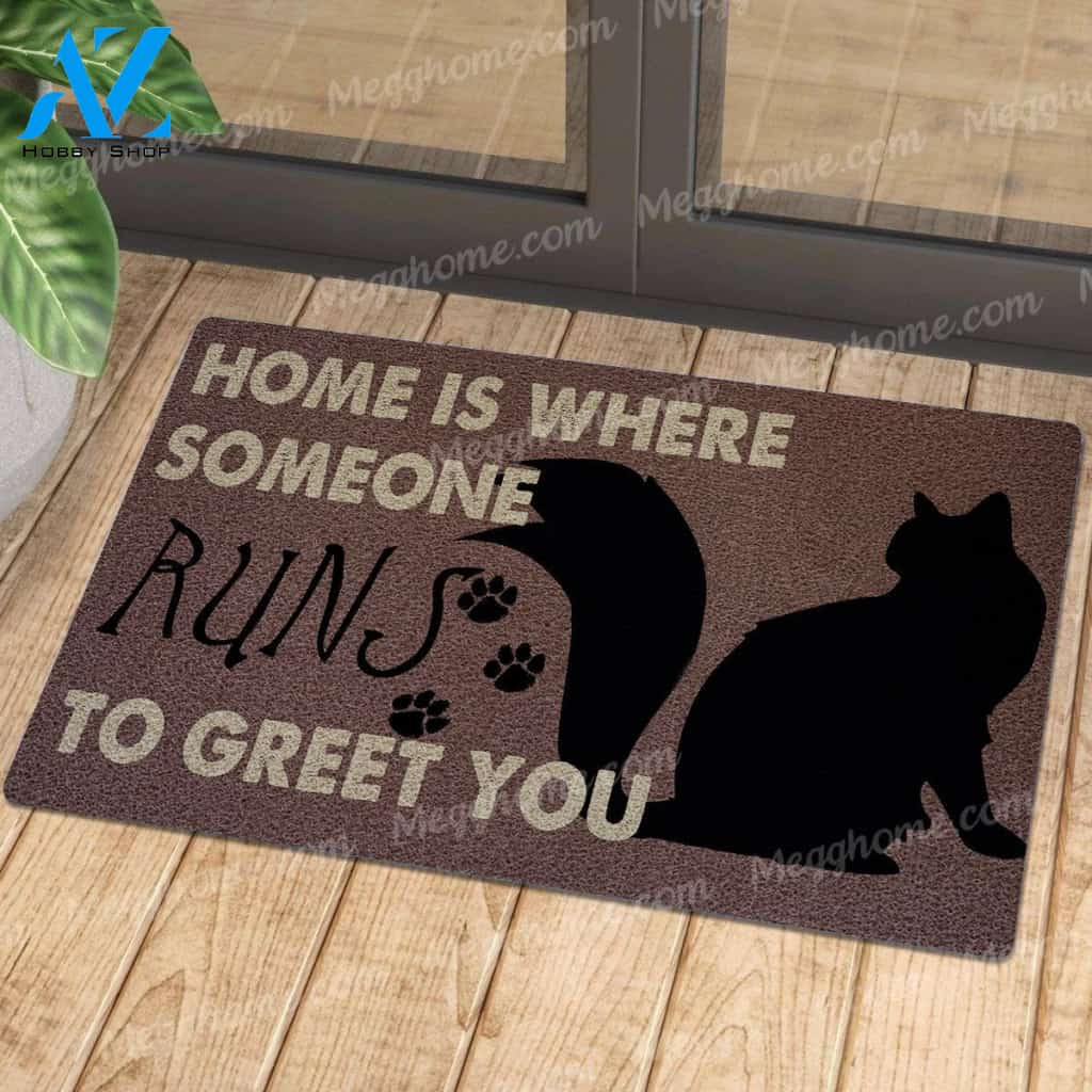 Cats Run Welcome Doormat | Colorful | Size 8x27'' 24x36''