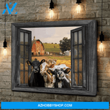 Cattle Cow Outside The Window Premium Canvas Wall Art, Wall Decor Visual Art