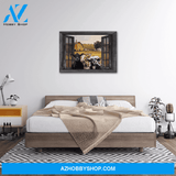 Cattle Cow Outside The Window Premium Canvas Wall Art, Wall Decor Visual Art