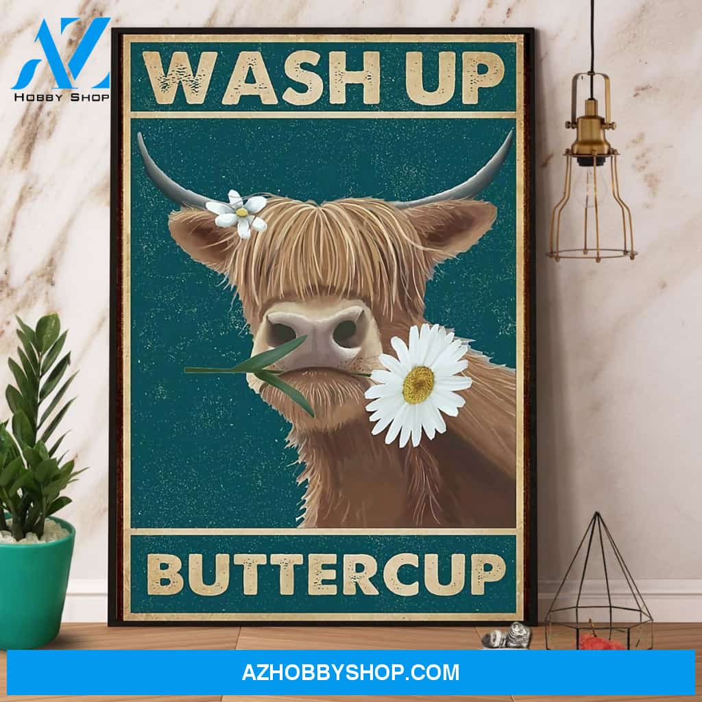 Cattle Daisy Wash Up Buttercup Canvas And Poster, Wall Decor Visual Art
