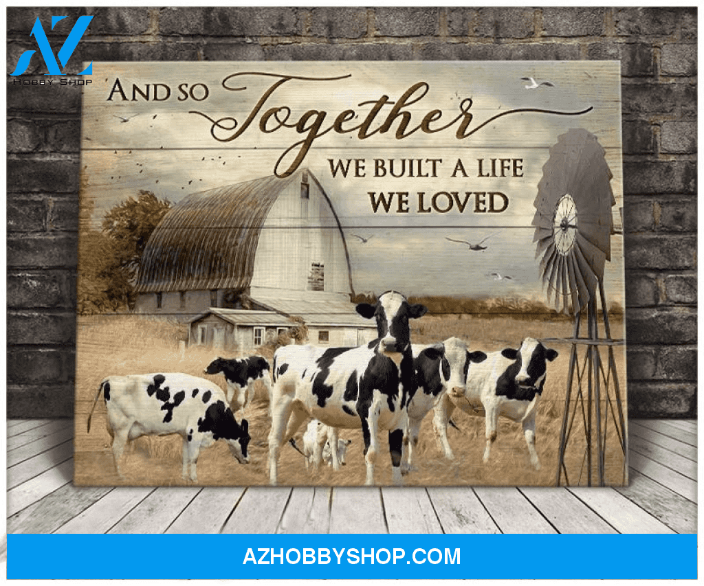 Cattle The Best Memories Are Made On The Farm Canvas Poster Wall Art Prints, Farmhouse Decor