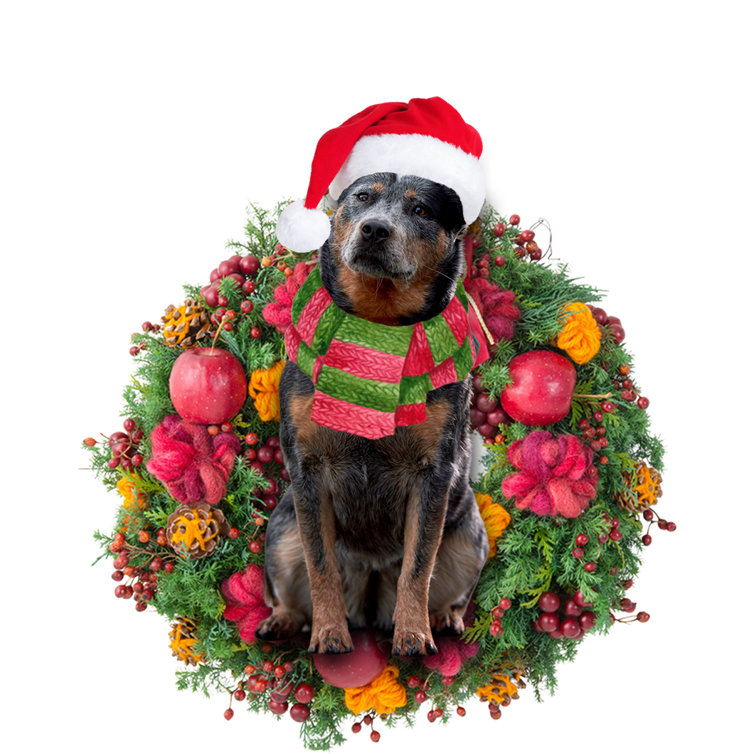 Godmerch- Ornament- Cattle Dog Christmas Ornament, Happy Christmas Ornament, Car Ornament