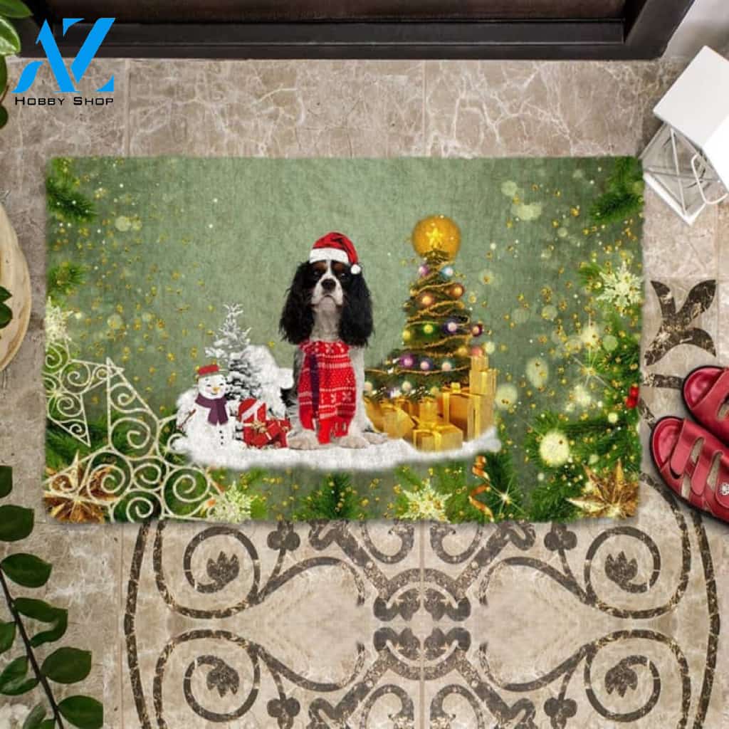 Cavalier King Charles Spaniel 02 Merry Christmas Doormat