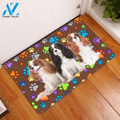 Cavalier King Charles Spaniel Dog Paws Doormat
