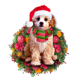 Godmerch- Ornament- Cavoodle Christmas Ornament, Happy Christmas Ornament, Car Ornament