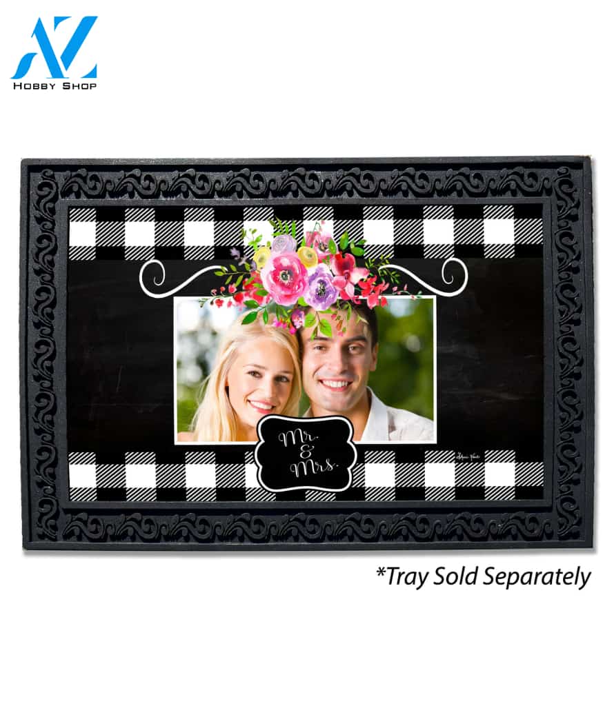 Chalkboard Mr. & Mrs. Photo Doormat - 18" x 30"