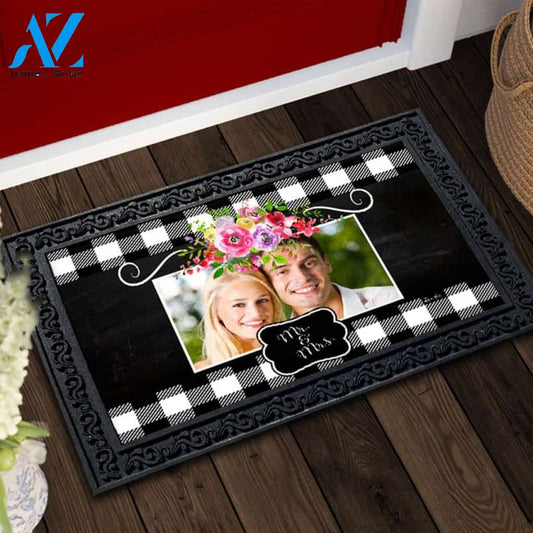 Chalkboard Mr. & Mrs. Photo Doormat - 18" x 30"