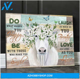 Charolais Cow Do what makes you happy Farm Canvas Wall Art Decor