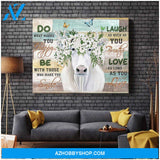 Charolais Cow Do what makes you happy Farm Canvas Wall Art Decor