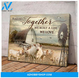 Charolais Cow We Built The Life We Love Canvas Wall Art, Wall Decor Visual Art
