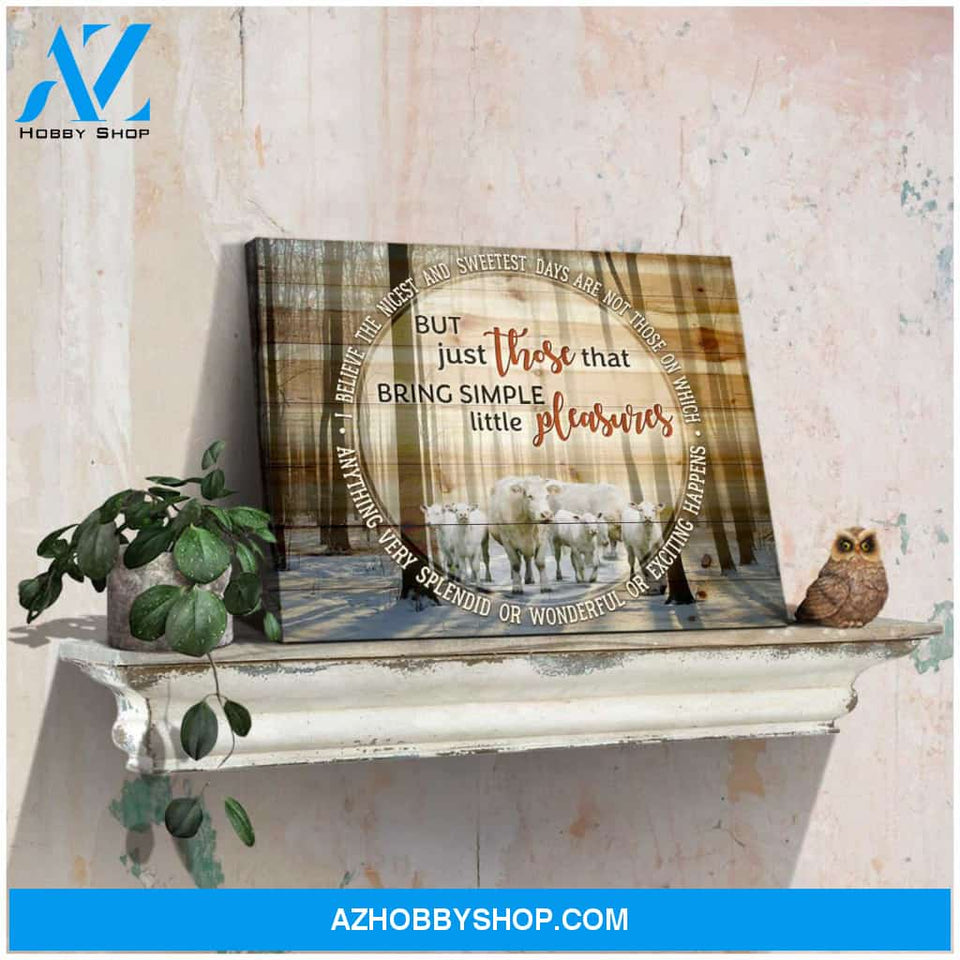 Charolais Cows in the forest I believe the nicest Farm Canvas Wall Art Decor