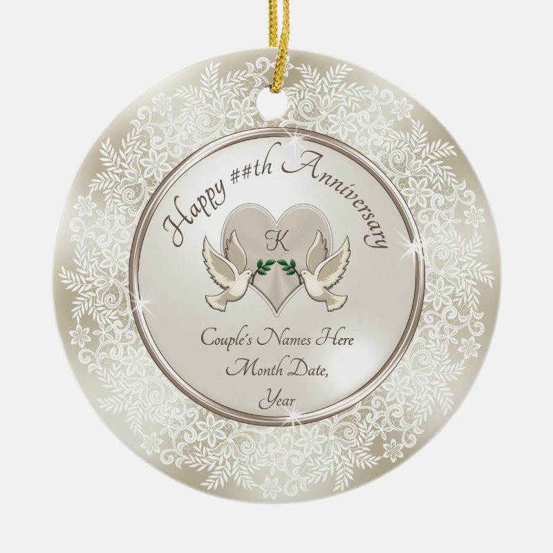 Cheap Personalized Wedding Anniversary Ornaments