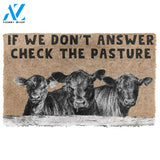 Check The Angus Cattle Pasture Doormat Funny Welcome Mat Housewarming Gift Home Decor Funny Doormat Gift For Friend