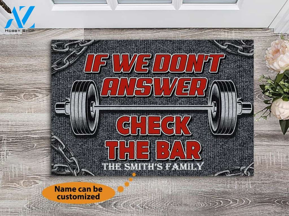 Check The Bar Personalized Doormat | Welcome Mat | House Warming Gift