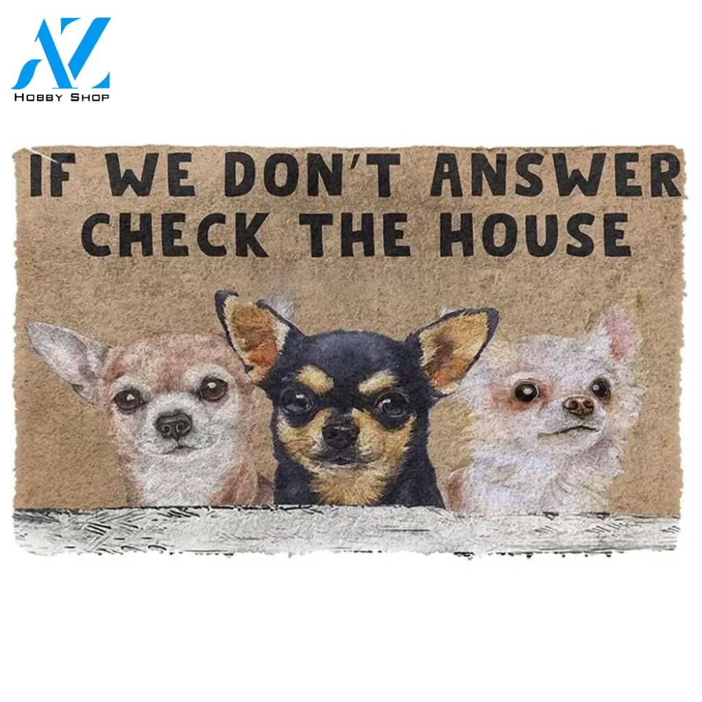 Check The Chihuahua House Doormat Funny Welcome Mat Housewarming Gift Home Decor Funny Doormat Gift For Friend