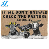 Gearhumans Gearhuman 3D Check The Cow Pasture Custom Name Doormat