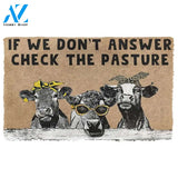 Check The Cow Pasture Doormat Funny Welcome Mat Housewarming Gift Home Decor Funny Doormat Gift For Friend