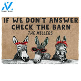 Gearhumans Gearhuman 3D Check The Donkey Barn Custom Name Doormat