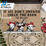 Gearhumans Gearhuman 3D Check The Goat Barn Custom Name Doormat