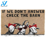 Check The Goat Barn Doormat Funny Welcome Mat Housewarming Gift Home Decor Funny Doormat Gift For Friend