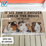 Gearhumans Gearhuman 3D Check The Guinea Pig House Custom Name Doormat