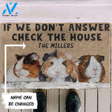 Gearhumans Gearhuman 3D Check The Guinea Pig House Custom Name Doormat