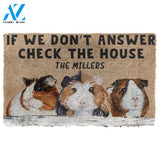 Gearhumans Gearhuman 3D Check The Guinea Pig House Custom Name Doormat