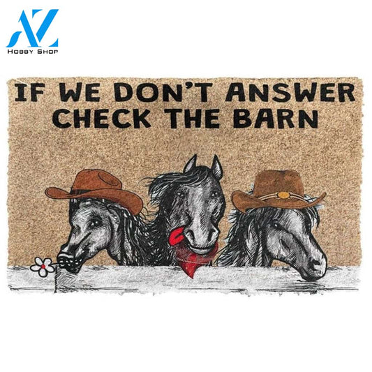 Check The Horse Barn Doormat Funny Welcome Mat Housewarming Gift Home Decor Funny Doormat Gift For Friend