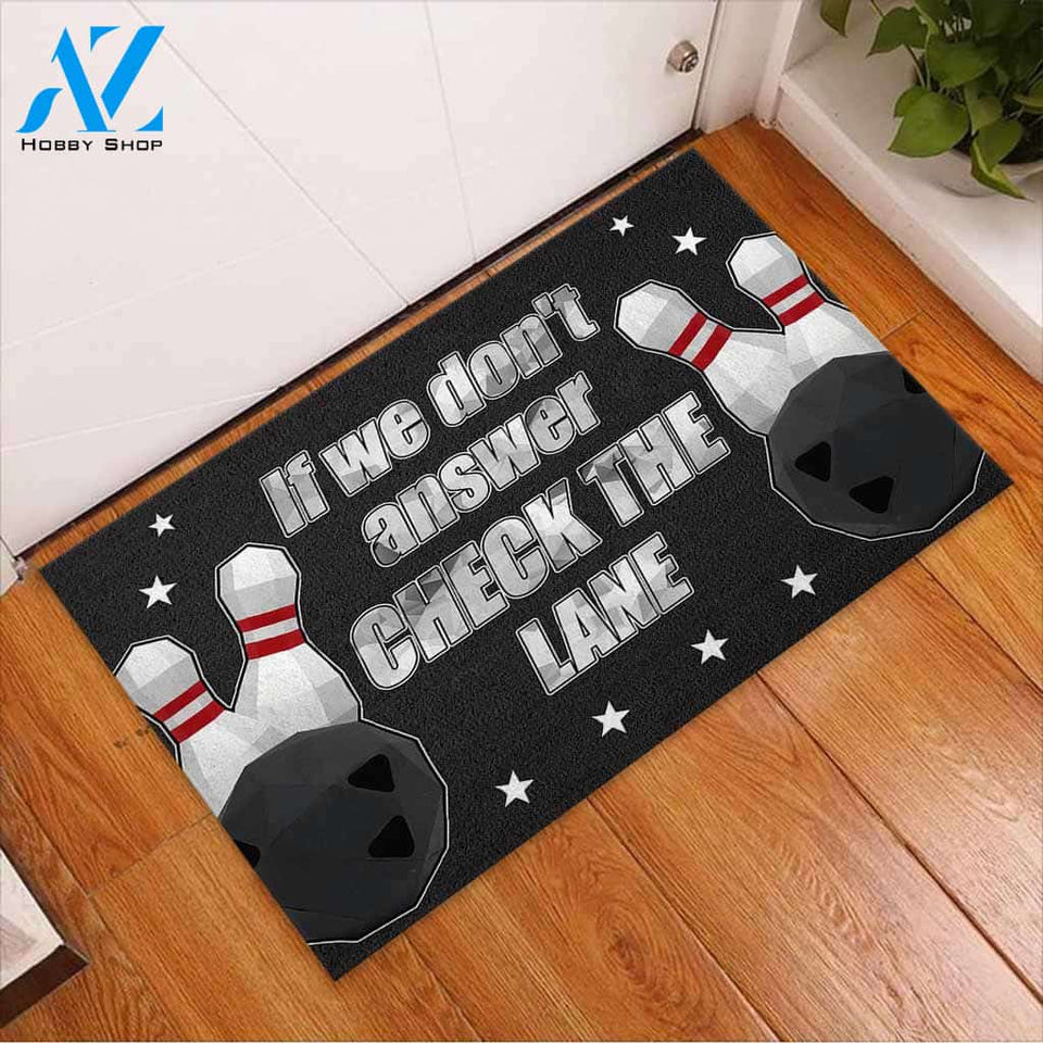 Check The Lane - Bowling Funny Doormat Gift For Bowling Lovers Birthday Gift Home Decor Warm House Gift Welcome Mat