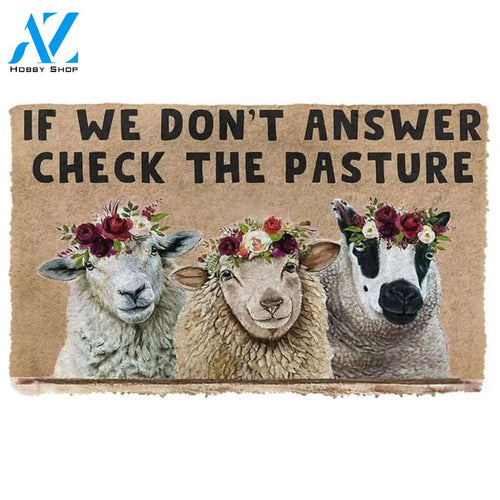 Check The Sheep Pasture Doormat Funny Welcome Mat Housewarming Gift Home Decor Funny Doormat Gift For Friend