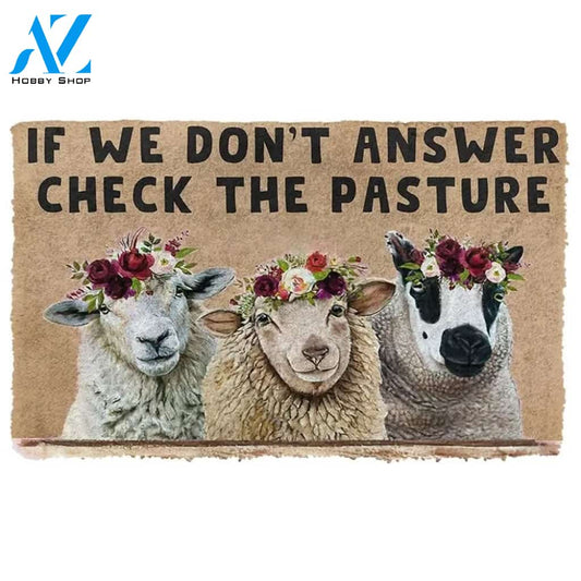 Check The Sheep Pasture Doormat Funny Welcome Mat Housewarming Gift Home Decor Funny Doormat Gift For Friend