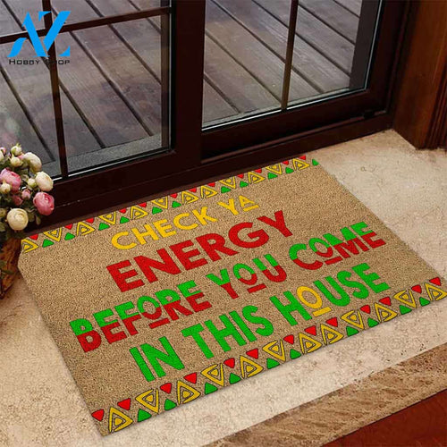 Check Ya Energy - African American Doormat