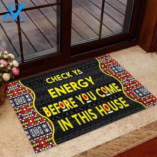 Check Ya Energy - African American Doormat