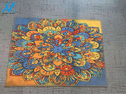 Check Ya Energy Before You Come In This House Cow Doormat, Farm Life Lover Mat Gift, Cow With Flowers Ma