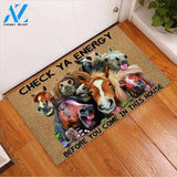 Check Ya Energy - Horse Coir Pattern Print Doormat