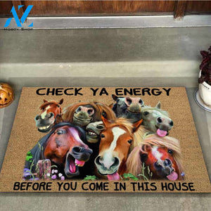 Check Ya Energy - Horse Coir Pattern Print Doormat