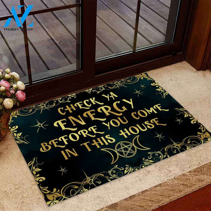 Check Ya Energy - Witch Doormat Indoor And Outdoor Doormat Warm House Gift Welcome Mat Gift For Witch Lover Halloween Family Friend