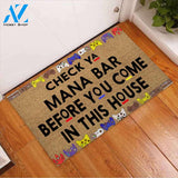 Check Your Mana - Video Game Coir Pattern Print Doormat