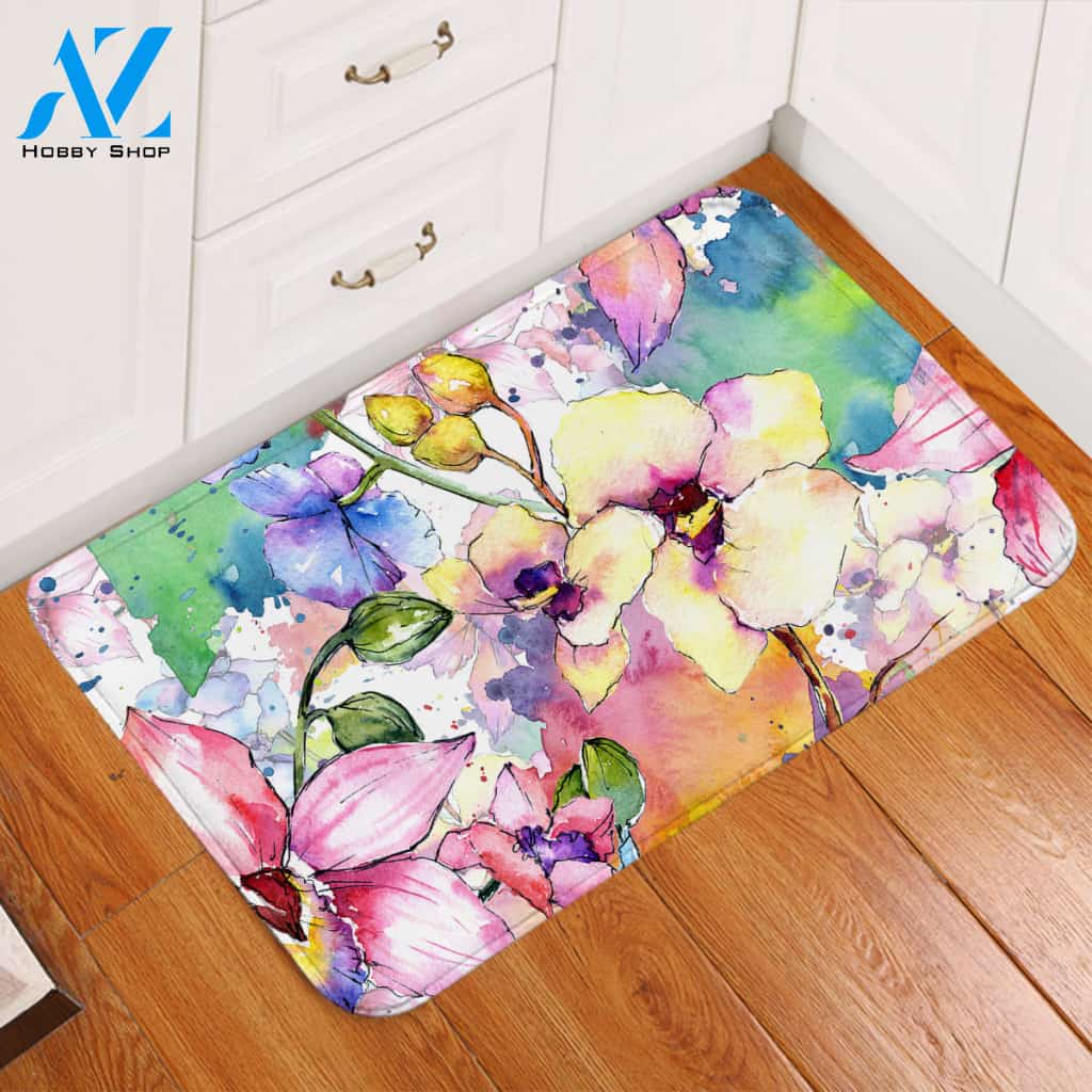 Cheery Flowers Door Mat