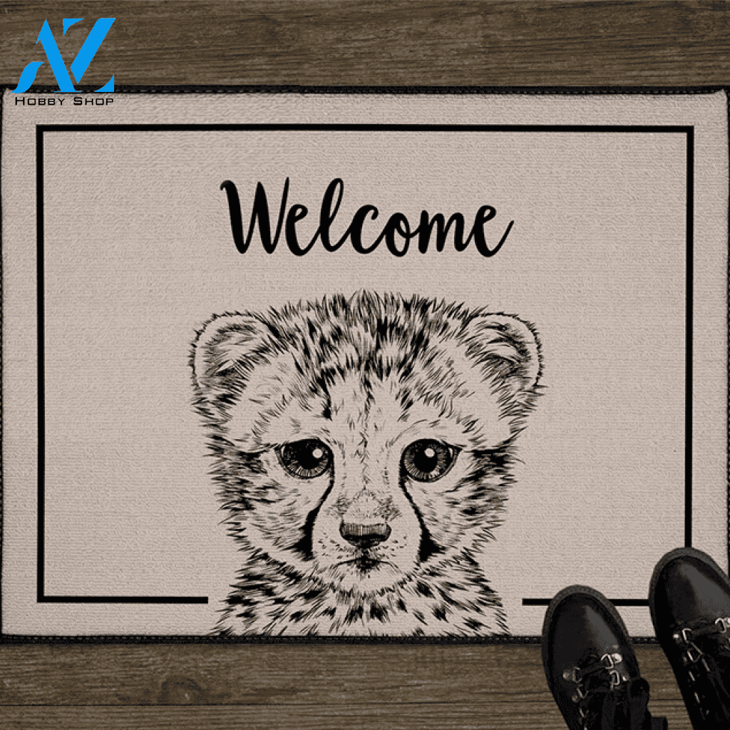 Cheetah Doormat Safari Animal Indoor And Outdoor Doormat Warm House Gift Welcome Mat Gift For Wildlife Animals Lovers Cheetah Lovers