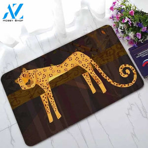 Cheetah Lying Jungle Forest Animal Doormat Indoor and Outdoor Mat Entrance Rug Sweet Home Decor Housewarming Gift Gift for Cheetah Lovers Wildlife Animals Lovers