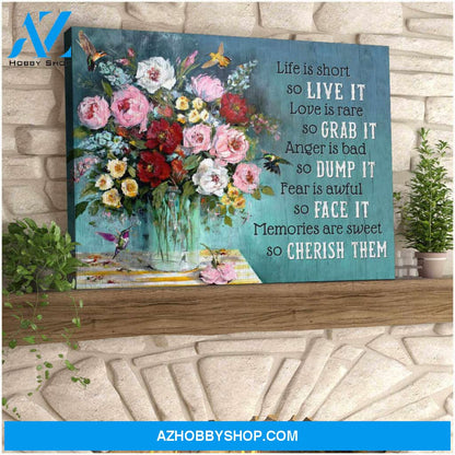 Cherish Them, Stunning Hummingbird Canvas Wall Art