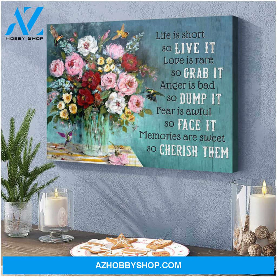 Cherish Them, Stunning Hummingbird Canvas Wall Art