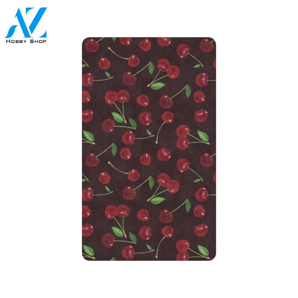 Cherry Fresh Pattern Rubber Doormat