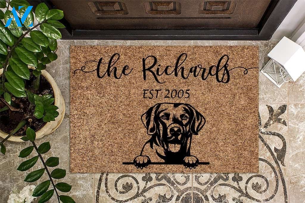 Chesapeake Bay Retriever Funny Dog Custom Name & Year Doormat