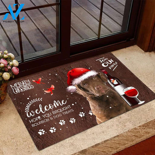 Chesapeake Bay Retriever Join Our Party Christmas Doormat