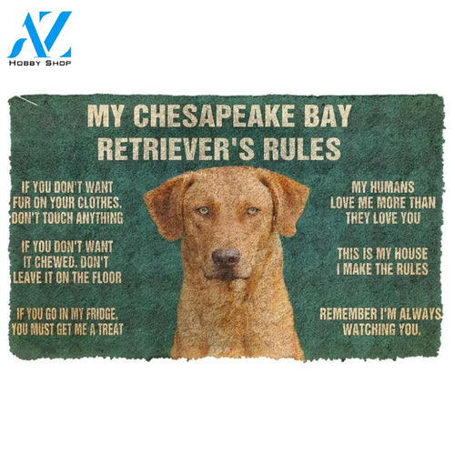 Gearhumans Gearhuman 3D Chesapeake Bay Retriever's Rules Doormat