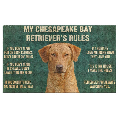 Chesapeake Bay Retriever's Rules Doormat