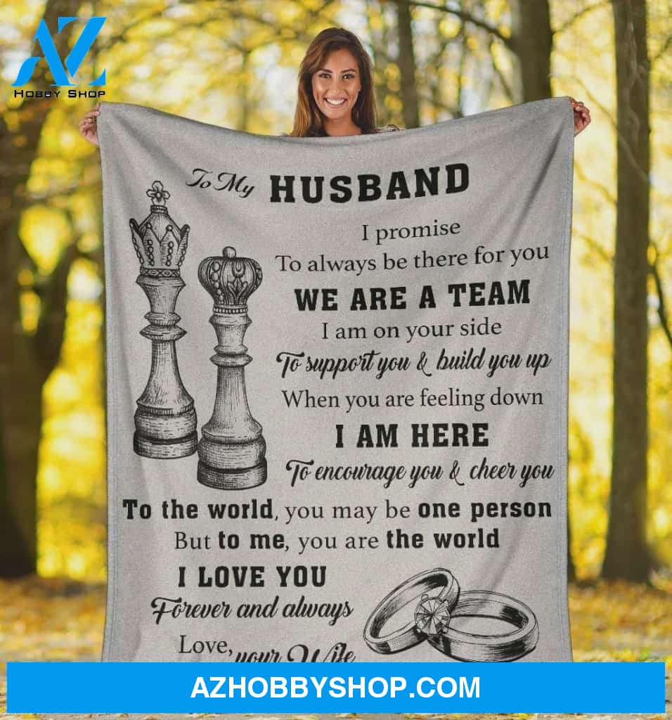 Personalized Chess To My Husband From Wife We Are A Team Fleece Blanket Great Customized Gifts For Birthday Christmas Thanksgiving