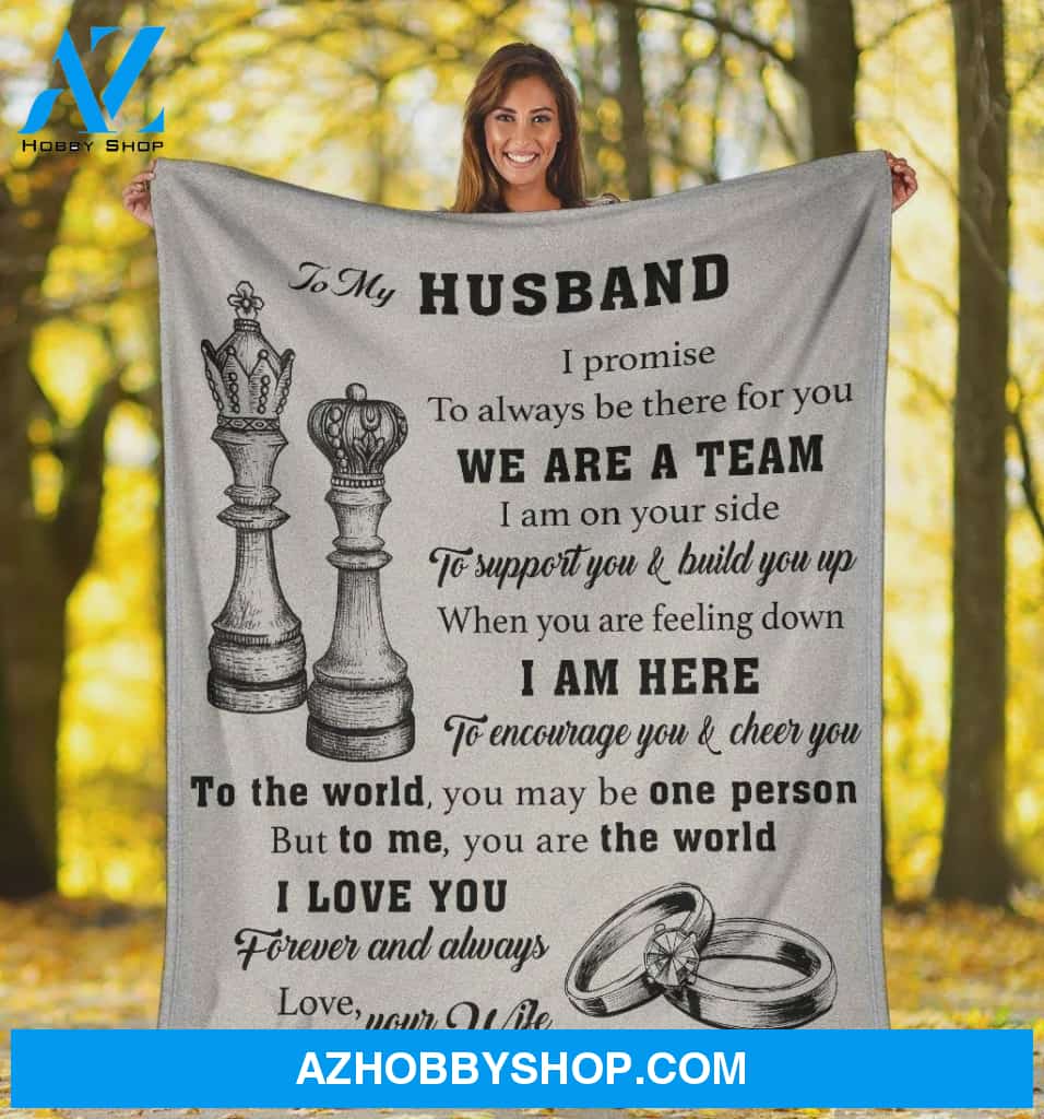 Personalized Chess To My Husband From Wife We Are A Team Fleece Blanket Great Customized Gifts For Birthday Christmas Thanksgiving
